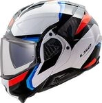 LS2 FF910 Advant II Triple, Modularhelm - Wei&szlig;/Schwarz/Blau/Rot - XS