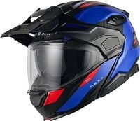 Nexx X.Lifecountry Terra, Klapphelm - Schwarz/Blau/Rot - S
