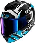 Shark Spartan GT Pro Carbon Zarco TR, Integralhelm - Schwarz/Wei&szlig;/Hellblau - L