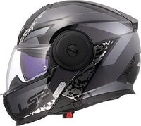 LS2 FF902 Scope II Oxyd, Klapphelm - Schwarz/Grau - XS