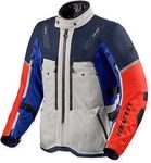 Revit Sand 5 H2O, Textiljacke wasserdicht - Grau/Blau/Orange - M