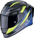 Scorpion EXO-R1 Evo Carbon Air Runner, Integralhelm - Schwarz/Blau/Grau/Neon-Gelb -