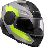 LS2 FF902 Scope II Duria, Klapphelm - Grau/Schwarz/Neon-Gelb - S