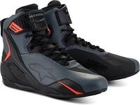 Alpinestars Faster 4, Schuhe - Schwarz/Dunkelgrau/Neon-Rot - 6 US