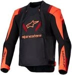 Alpinestars T-Stunt Air, Textiljacke - Schwarz/Neon-Rot/Dunkelrot - S