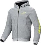 Alpinestars Chrome V2, Kapuzenjacke - Grau/Neon-Gelb - L