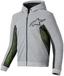 Alpinestars Chrome Air Sport Hoodie, Textiljacke - Grau/Schwarz/Neon-Gelb - L