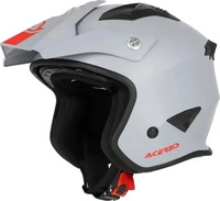 Acerbis 0025055.076.068, Acerbis Aria Solid, Jethelm - Matt Hellgrau/Rot - XL
