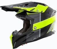Airoh Aviator 3 Monarch, Motocrosshelm - Matt Schwarz/Neon-Gelb/Dunkelgrau - XS
