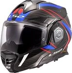 LS2 FF901 Advant X Carbon Future II, Modularhelm - Schwarz/Wei&szlig;/Blau/Rot - XS