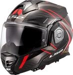 LS2 FF901 Advant X Carbon Future II, Modularhelm - Schwarz/Grau/Rot - XS