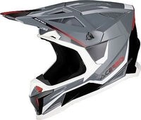Acerbis T711, Motocrosshelm - Grau/Schwarz/Rot - S