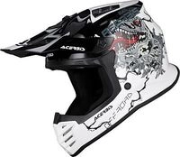 Acerbis Profile Junior, Motocrosshelm Kinder - Wei&szlig;/Schwarz/Grau/Rot - 50