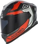 Acerbis X-Way, Integralhelm - Schwarz/Orange/Hellgrau - XS