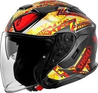 Shoei J-Cruise 3 Inspired, Jethelm - Schwarz/Rot/Gelb - S