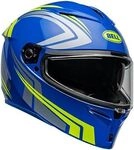 Bell Lithium Jetstream, Integralhelm - Blau/Neon-Gelb - S