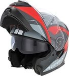 Acerbis Serel, Klapphelm - Matt Grau/Hellgrau/Rot/Wei&szlig; - XS