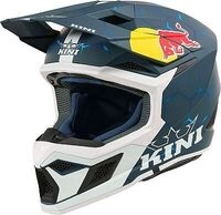 Kini MX3 Red Bull 1.0, Motocrosshelm Kinder - Matt Dunkelblau/Wei&szlig;/Blau - XL