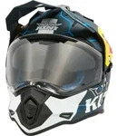 Kini ADV Red Bull 1.0, Endurohelm - Matt Dunkelblau/Wei&szlig;/Blau - S