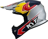 KYT Y6SK0007.5, KYT Skyhawk Taddy Replica, Motocrosshelm - Dunkelblau/Grau/Rot/Gelb -
