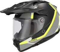 Acerbis Attack, Endurohelm - Matt Grau/Schwarz/Neon-Gelb - XS
