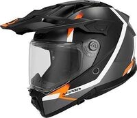 Acerbis Attack, Endurohelm - Matt Schwarz/Grau/Wei&szlig;/Orange - XS