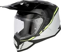 Acerbis Assault, Endurohelm - Hellgrau/Schwarz/Neon-Gelb - XS