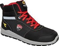 Diadora Utility Ducati Speedy Race Mid S3S, Sicherheitsschuhe - Schwarz/Grau/Rot - 38