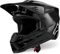 Alpinestars S-M3 Solid, Motocrosshelm - Schwarz - XS