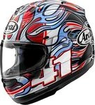 Arai RX-7V Evo Haga WSBK, Integralhelm - Schwarz/Wei&szlig;/Rot/Blau - L