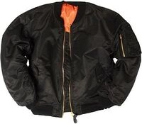 Mil-Tec US Flieger MA1 Basic, Textiljacke - Schwarz - M
