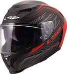 LS2 FF807 Dragon Subic, Integralhelm - Matt Schwarz/Rot - XXS
