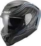 LS2 FF807 Dragon Subic, Integralhelm - Matt Schwarz/Blau - XXS