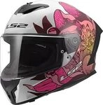 LS2 FF820 Rapid III Poppies II, Integralhelm - Wei&szlig;/Pink - XXS