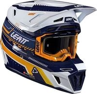 Leatt 8.5 V26, Motocrosshelm - Dunkelblau/Wei&szlig;/Orange - S