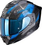 Scorpion EXO-1500 Carbon Air Platted, Integralhelm - Schwarz/Blau - XXL