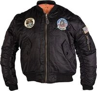 Mil-Tec MA1 Flieger, Textiljacke Kinder - Schwarz - XXS