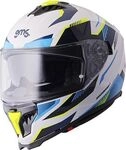 GMS-Moto Gelero, Integralhelm - Wei&szlig;/Blau/Gelb - XS