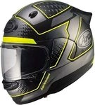 Arai Quantic Giu, Integralhelm - Schwarz/Grau/Neon-Gelb - S