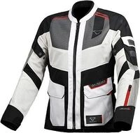 Macna Travelair, Textiljacke Damen - Hellgrau/Schwarz/Rot - L