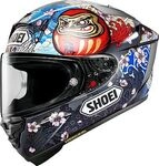 Shoei X-SPR Pro Marquez Motegi 5 TC-1, Integralhelm - Dunkelgrau/Rot/Blau/Gold - XS