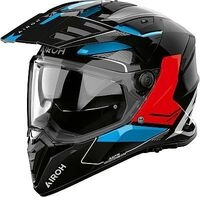 Airoh Bandit Tune, Endurohelm - Schwarz/Rot/Blau/Grau - XS