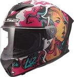 LS2 FF820 Rapid III Cyberg, Integralhelm - Schwarz/Wei&szlig;/Pink/T&uuml;rkis - XXS
