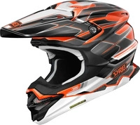 Shoei 14.10.106.5, Shoei VFX-WR Sparkle, Motocrosshelm - Schwarz/Orange/Wei&szlig; -...