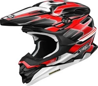 Shoei 14.10.104.6, Shoei VFX-WR Sparkle, Motocrosshelm - Schwarz/Rot/Wei&szlig; - XL