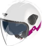 Nolan N20-2 Visor Zefiro 342, Jethelm - Wei&szlig;/Pink - XXS