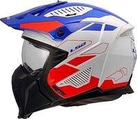 LS2 OF606 Drifter Trek, Modularhelm - Wei&szlig;/Blau/Rot - XS