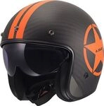 LS2 OF601 Bob II Carbon Star, Jethelm - Matt Schwarz/Orange - XS