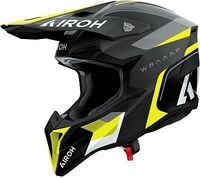 Airoh Wraaap Conquer, Motocrosshelm - Matt Schwarz/Neon-Gelb/Grau - S