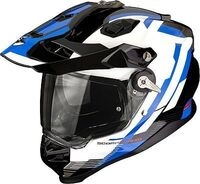 Scorpion ADF-9000 Air Patrol, Endurohelm - Schwarz/Blau/Wei&szlig; - XXL